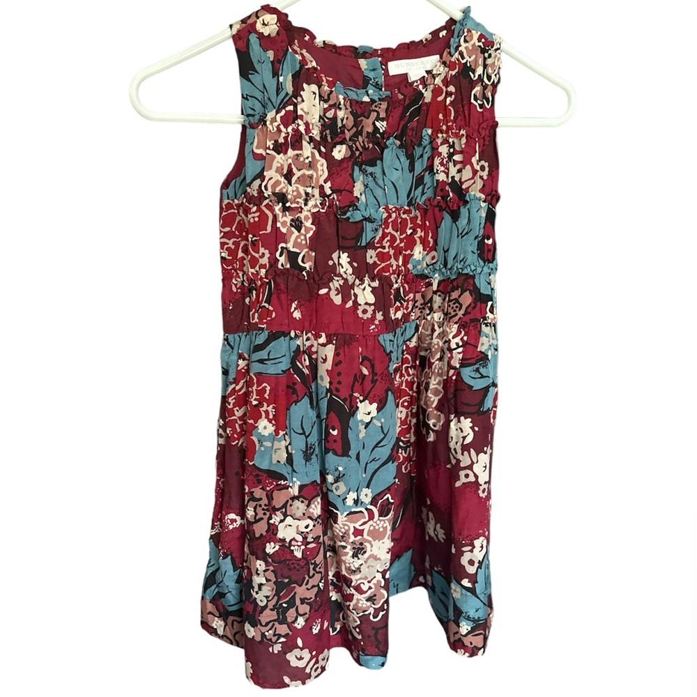 BURBERRY Children Carmine Red Girl Silk/Cotton   Dress